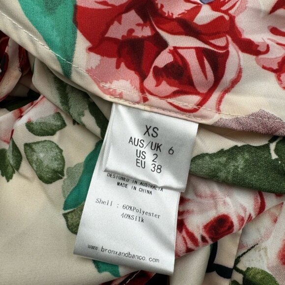 🆕 BRONX & BANCO 🧿 NWOT Leo Floral Print Maxi Gown - Size XS / US 2 - Picture 16 of 16